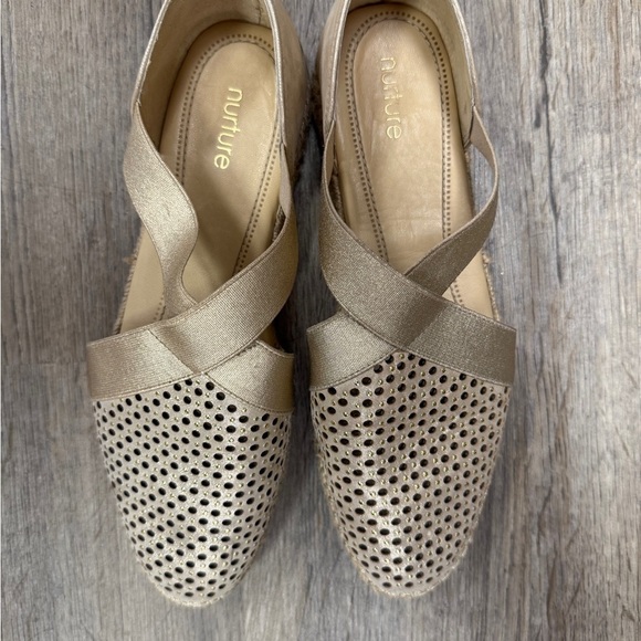Nurture by Lamaze Women's Gold Perforated Flats - Picture 1 of 4